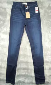 Pantalones de mezclilla BKE para mujer talla 26 x 31,5 azul billie ajustados tiro alto elásticos NUEVO - Imagen 1 de 10