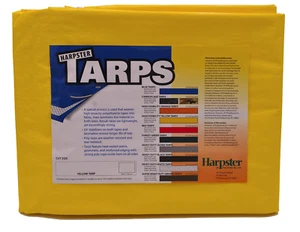 16' x 20' High Visibility Yellow Poly Tarp- Waterproof Camping Boat Cover Triage - Picture 1 of 3