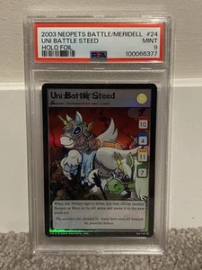 Uni Battle Steed Holo Foil - 2003 Neopets Battle for Meridell #24 - PSA 9 - Picture 1 of 1