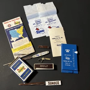 Vintage Sunoco Sun Oil Company Ephemera & anderes Logo Werbung Artikel Pfarrei NY - Bild 1 von 11