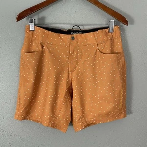 Dakine Faye 7-inch Bike Shorts Women's Size M Orange Print Adjustable Waist - Picture 1 of 7