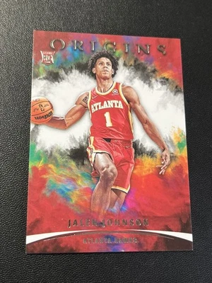 2021-22 Origins Jalen Johnson Red Rookie Card RC #70 Hawks - Image 1 of 2