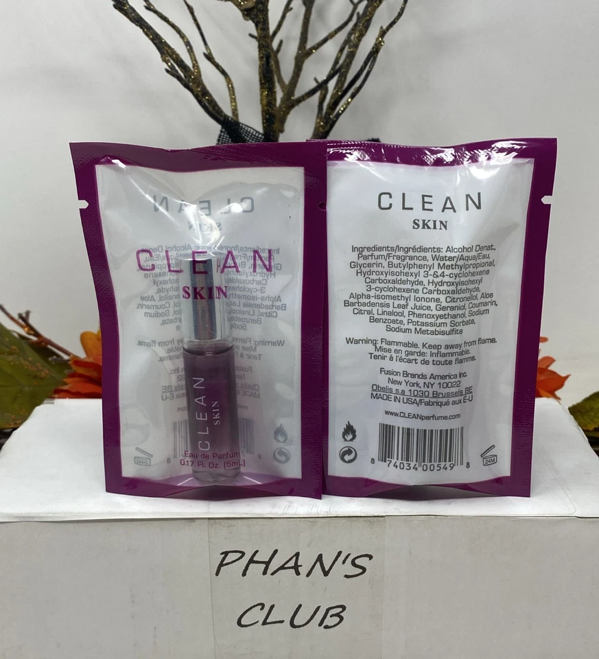 Perfume para mujer Clean Skin 2 x 0,17 oz EDP Rollerball floral almizcle leñoso Foto 1 de 1