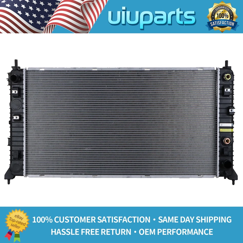 TRQ Radiator Assembly Aluminum Core Compatible with 19-24 Chevrolet Silverado