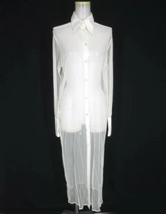 Used Jean Paul Gaultier Femme / Tulle Shirt Dress Women B53792 - Picture 1 of 5