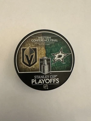 Vegas Golden Knights vs Dallas Stars 2023 Stanley Cup Western Conference Puck - Image 1 of 2