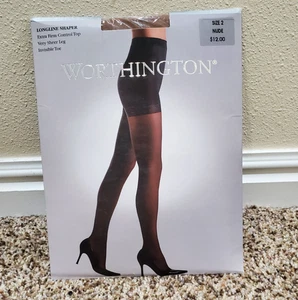 Worthington Longline Shaper Pantyhose – Size 2 Nude – Extra Firm Control Top - Picture 1 of 6
