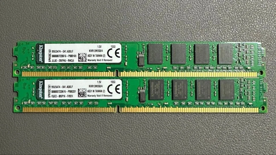 Kingston DDR3-1333 8GB Kit (2x4GB) KVR13N9S8/4 Desktop Memory RAM Used/Tested - Image 1 of 1