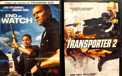 Transporter 2 / End of Watch PG-13/R Gyllenhaal/Statham  VG, 2 DVDs PET RESCUE - Image 1 of 4