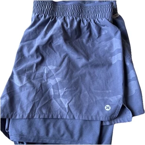 PANTALONCINO RUNNING DONNA grande BLU MIMETICO palestra passeggio corsa allenamento sportivo outdoor passeggio - Foto 1 di 6