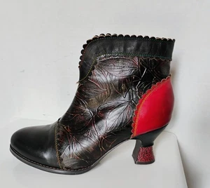 Botines negros y rojos Like NU "L'ARTISTE" de Spring Step "Leafeel" 40 - US-9 - Imagen 1 de 23
