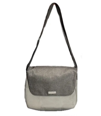 TIMBUK2 “LET THEM STARE” GRAY WAX CANVAS Messenger Crossbody Computer Bag UNISEX - Image 1 of 4