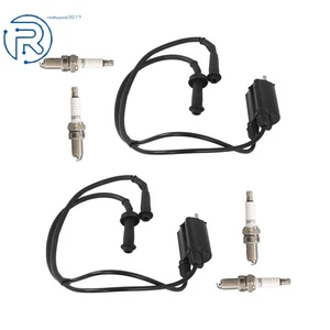 For Honda VT1100 Shadow Spirit Aero 1100 Ignition Coil & Spark Plug & Cap 2 Set - Picture 1 of 12