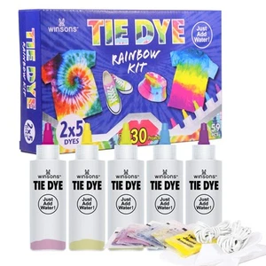 Tie Dye Kit 5 Colors Permanent Fabric Art Set for Kids Adults DIY Projects - Picture 1 of 7