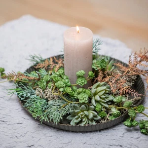 6er Set Echeveria Sukkulente Kunstpflanze, Künstliche Deko-Kakteen Ø6,5cm L11cm - Bild 1 von 4