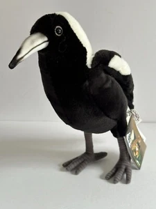 Hansa Creations Magpie 'Most Realistic' Plush Bird NWT - Picture 1 of 8