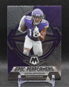 JUSTIN JEFFERSON 2023 PANINI MOSAIC EPIC PERFORMERS NO. EPJJ - Picture 1 of 2