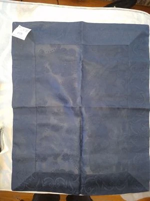 RARE $149 ANICHINI 1 BOUDOIR SHAM DAMASK JACQUARD LACE PRINT MINERAL BLUE ITALY  - Image 1 of 3