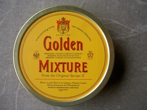 Old Tin "Golden Mixture" Pipe Tobacco by Martin Brinkmann Bremen - Picture 1 of 3