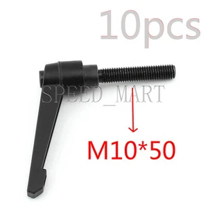 10 pcs Machinery M10 x 50mm Threaded Knob Adjustable Handle Clamping Lever - Bild 1 von 3