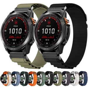 Quick Fit Nylon Loop Armband Für Garmin Fenix 7 7X 6 6X 5 5X 3 HR Epix Pro Gen 2 - Picture 1 of 93