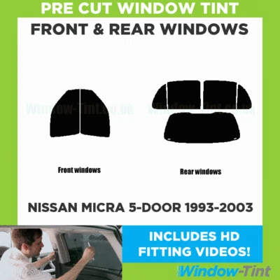 For Nissan Micra 5-door 1993-03 Full Pre Cut Window Tint Kit Front & Rear Film - Image 1 of 4