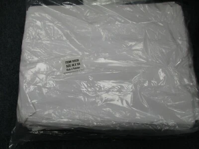 Paquete de 12 SÁBANAS PLANAS para Cama Doble Blanca 130 Hilos MASAJE FUNERARIAS NUEVAS Foto 1 de 2