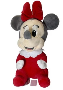 Disney Store Minnie Mouse Baby Red Gray Plush Stuffed 12" May 2012 - Picture 1 of 17
