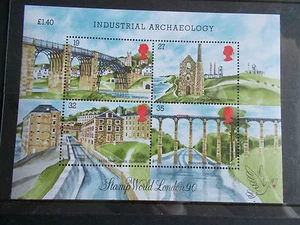 GB QEII 1989 Industrial Archaeology Miniature Sheet Royal Mail Price £1.40 M/N/H - Picture 1 of 1