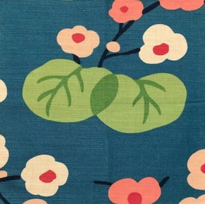 SCHUMACHER Saku Peacock Floral Linen Cotton Remnant New  - Picture 1 of 1