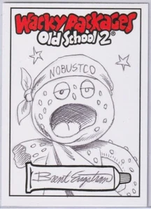 2009 Wacky Package Old School 2 Sketch Card 1/1 Signed by Brent Engstrom N/Mint! - Picture 1 of 2
