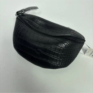 Torrid Black faux Croc-Embossed Belt Bag Fanny Pack New - Picture 1 of 5