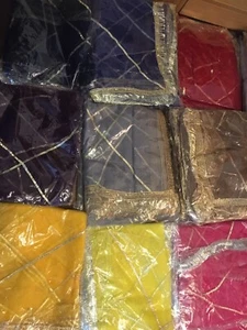 Gota Dupatta, Mehndi Party, indisch/pakistanisch rein grün/golden Netz Schal Braut - Bild 1 von 6