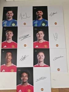 7 X MANCHESTER UNITED PRE PRINTED PLAYER CARDS-2024/2025 - Picture 1 of 1
