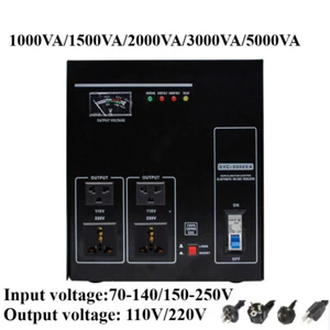 1/1,5/2/3/5KVA Automatischer Spannungsstabilisator AC Regler 70-140V/150-250V Eingang - Bild 1 von 16