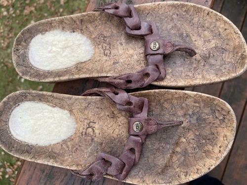 UGG Sandali Donna 5 Marrone Marema Sughero Tanga Infradito Casual Comfort 1804