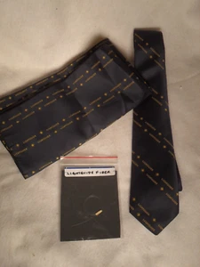 Western Electric Lightguide Custom Tie & Scarf From '80 But NEW Salesman Samples - Picture 1 of 9
