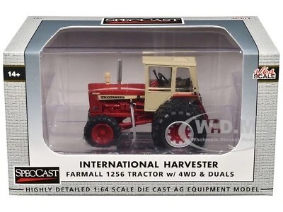 INTERNATIONAL HARVESTER FARMALL 1256 4WD TRACTOR RED 1/64 BY SPECCAST ZJD1947 - Image 1 of 2