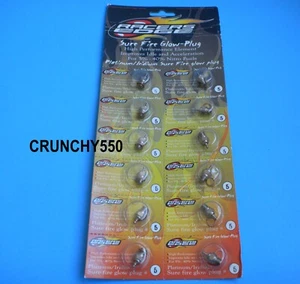 RACERS EDGE SURE FIRE TURBO GLOW PLUGS #5 FULL SHEET OF 12 SF5 TURBO GLOW PLUGS - Picture 1 of 1