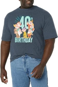 Disney Big & Tall Prinzessinnen Zwerge Forty Bday Herren Tops Kurzarm T-Shirt - Bild 1 von 1