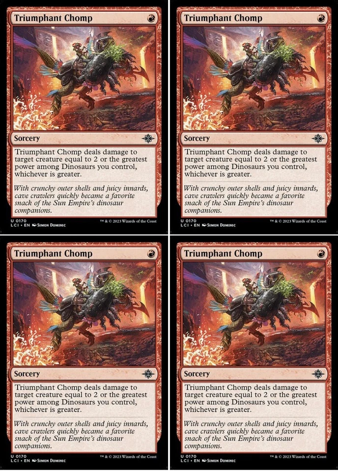 MTG - 4x TRIUMPHANT CHOMP - Lost Caverns of Ixalan (U) - Image 1 of 1
