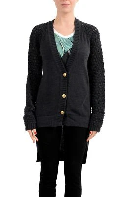 Просто Cavalli женщин 100% шерсти серый кардиган свитер США S IT 40 - Изображение 1 из 4