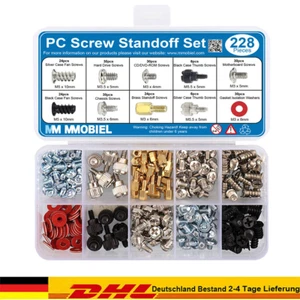 228P-teilig PC-Schraubenabstands-Set-Kit für Computergehäuse / Festplatten etc. - Bild 1 von 7