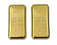 Goldbarren Briefbeschwerer Fake Goldbarren Gold Ziegel Dekor Papier Gewicht Requisite