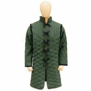 Mittelalter keltische Wikinger Rüstung gepolstert SCA Gambeson Langarm Halloween Geschenk - Bild 1 von 4