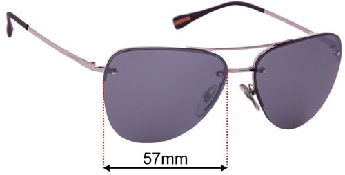 Lentilles de soleil de remplacement SFx pour Prada SPS53R Larg mm