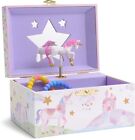 Jewelkeeper Girl Musical Jewellery Storage Box with Spinning Unicorn Glitter #70