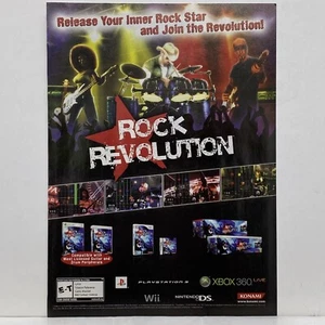 2008 Rock Revolution Print Ad Konami Games Release Rock Star Ad Only No Game - Picture 1 of 2