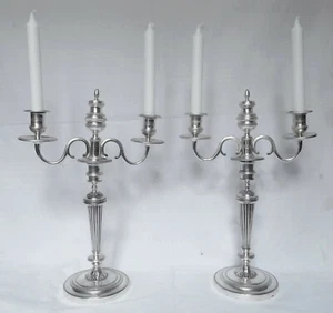 Candélabres en bronze argenté - époque Empire - Picture 1 of 10