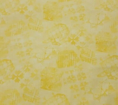 1 yd 29" Country Kitties Jim Shore Quilting Treasures Tonal Yellow Quilt Blender - Image 1 of 2